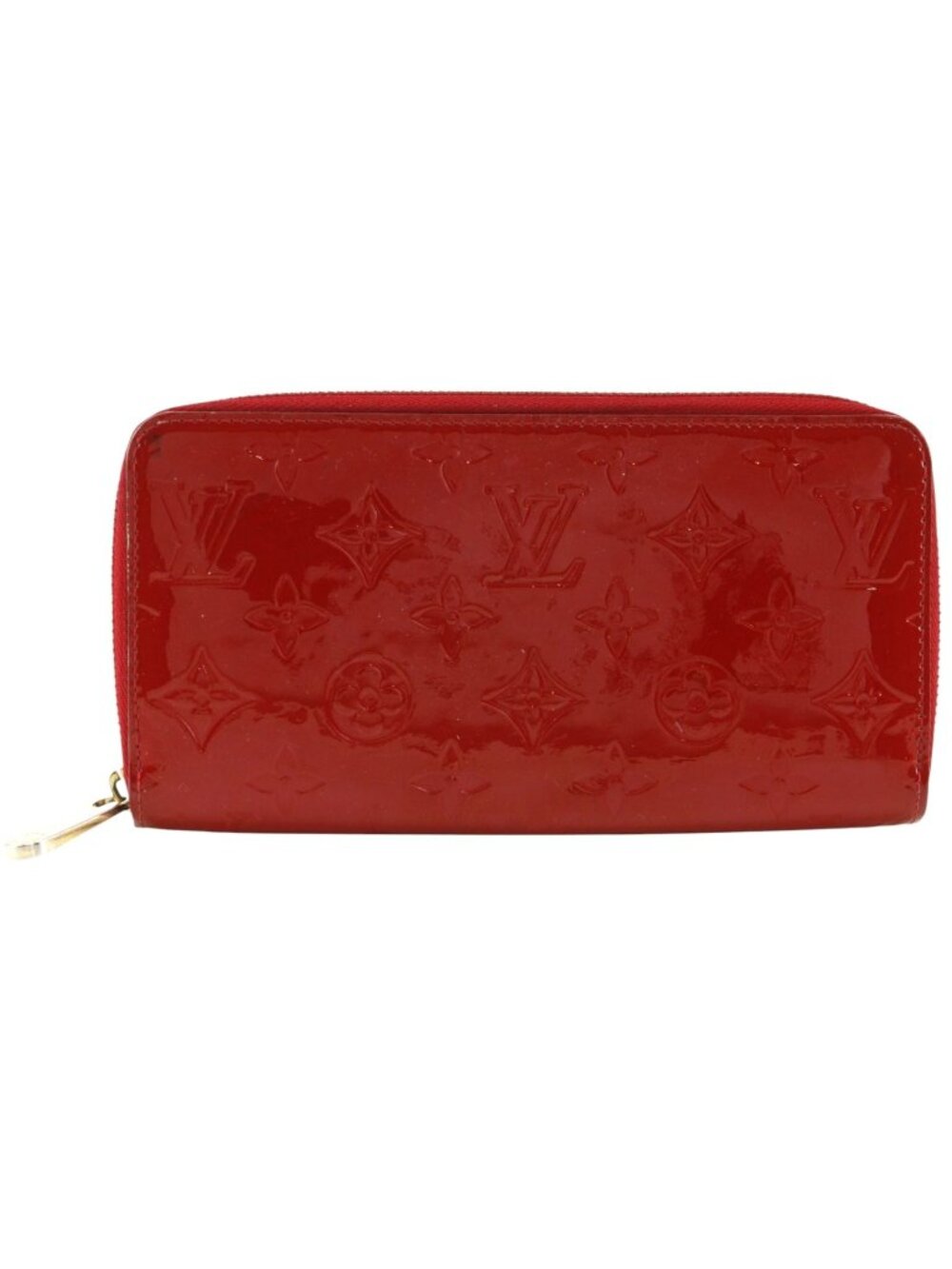 Louis Vuitton Zippy Wallet Monogram Vernis Cerise Red